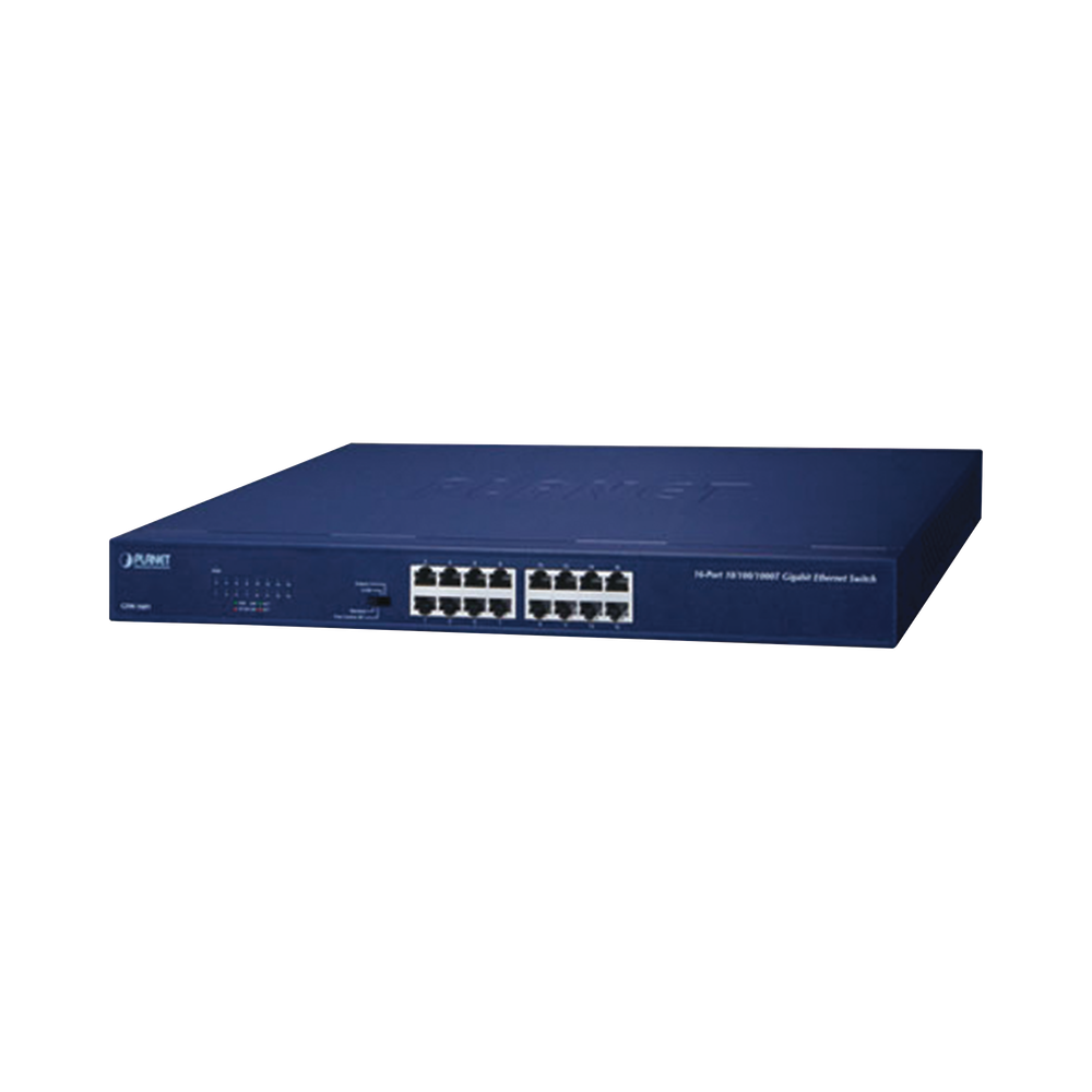 16-Port 10/100/1000 Mbps Gigabit Unmanaged Switch with Extended Mode for Distances up to 200m