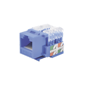 Jack 110 Category 6, for faceplate Keystone - Blue Color