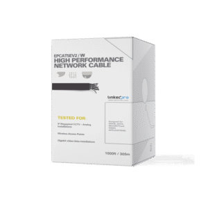 1000ft (305 m) Cable Reel Cat5e, Aluminum Copper Alloy ( CCA ), White Color, Indoor Use, 4 Pair, 24AWG