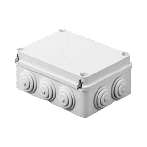 PVC Junction Box with 12 Inputs, Screw-cap, 380x300x120 mm, for Exterior (IP55)