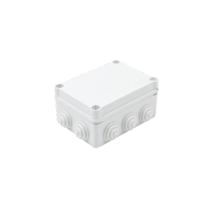 PVC Junction Box with 10 Inputs, 1/4" Screw-cap, 5.9 x 4.3 x 2.7 in (150 x 110 x 70 mm), Protection Grade (IP55)