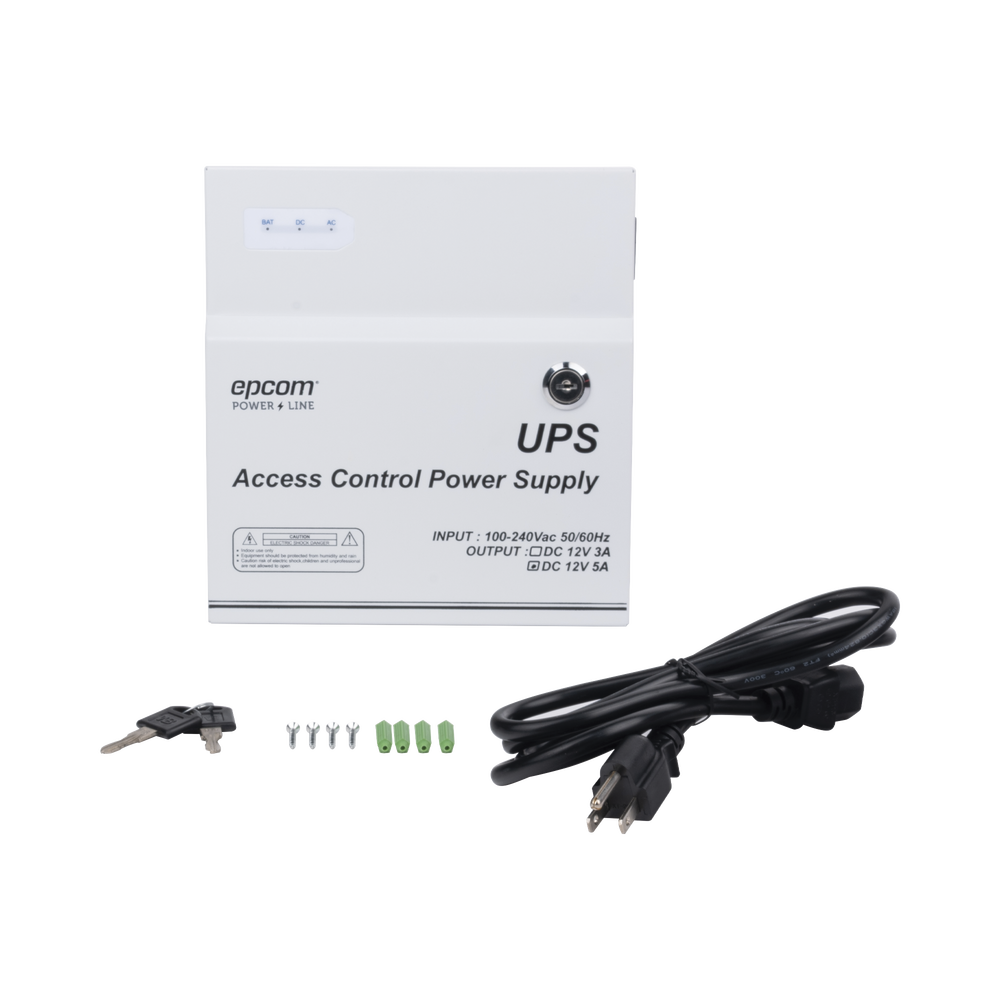 11 - 15 Vdc @ 5A Power Supply 1 Output / With Backup Battery Capacity / Requires Battery / Integrated Timer / Input Voltage: 96-264 VAC