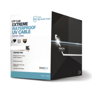 1000FT Cat6 UTP cable for outdoor, white, for video surveillance applications, data networks