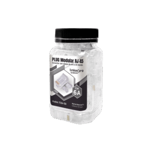 100 Pieces Bottle with Modular Plug RJ45 Cat6A 30 microns Gold Plated for Extreme Durability