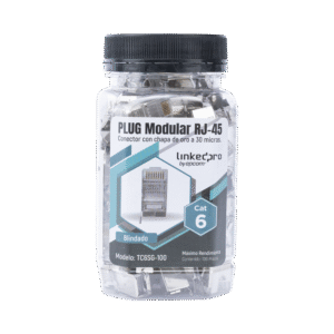 100 Pieces Bottle with Modular Plug RJ45 Cat6 Shielded, 30 Microns Gold Plated for Extreme Durability with Pin to Ground