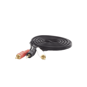 Convertidor 3.5mm Estéreo a 2 RCA Macho 1.83m | para Aplicaciones de Audio | Compatible con Amplificadores VSSL y Epcom ProAudio