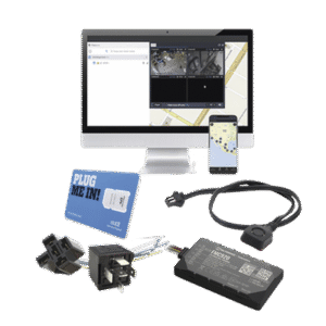 KIT de Localizador 4G LTE, SIM SIM30M2M, VOUCHER POR 1 Mes, Plataforma Por 1 Mes, Relevador y Botón de Pánico.
