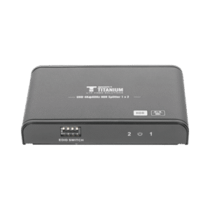 Divisor (Splitter) HDMI 4K de 1 Entrada a 2 Salidas (Simultaneas) / Soporta 4K×2K / Ajuste de resoluciones EDID / HDR / HDMI 2.0 /  HDCP 2.2  / Soporta formatos de Audio Dolby Digital / Longitud del cable de entrada y salida ≤10m.