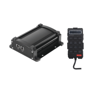 Sirena Vehicular de 100W de Potencia Con Controlador Unimando, Micrófono, Control de Tonos y Patrones de destello de Barras de Luces Serie X67 / X75
