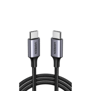 Cable USB-C a USB-C | 2 Metros | Transferencia de datos de 480 Mbps | Carga Rápida de hasta 60W | QC 4.0/3.0/2.0 | PD3.0 | FPC | AFC | Protección Integrada | Caja de Aluminio | Nylon Trenzado | Color Negro.