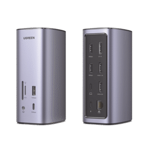 HUB USB-C (Docking Revodok Pro) 12 en 1 | 2 USB-A 3.0 | 1 USB-C PD Carga 100W | 1 USB-A 3.1 | 1 USB-C 3.1 | HDMI 4K | HDMI 8K Ultra HD | Display Port 4K | RJ45 (Gigabit) | Lector Tarjeta SD + Micro SD (TF) | Jack Audio 3.5mm.