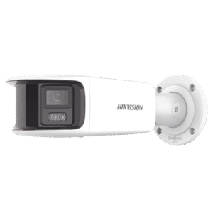 [FlexVu] [ PROTECCIÓN ACTIVA ] Bala IP Panorámica 8 Megapixel (4K) / 2 Lentes 4 mm (180°) / Imagen a Color 24/7 (ColorVu) / PoE / WDR 130° / IP67 / ACUSENSE / Luz Estroboscópica y Alarma Audible / 40 mts Luz Blanca / Micro SD