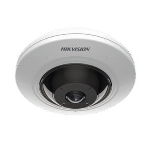 Mini Fisheye IP 5 Megapixel / Panorámica 180° - 360° / 8 mts IR / Interior / PoE / HEOP / ACUSENSE / Detección Facial / Microfono Integrado