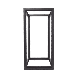 Rack Estándar 19" de 4 Postes, Acero, 24 Unidades, Profundidad Ajustable.