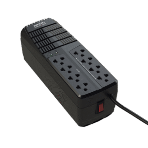 Regulador de Voltaje 2000 VA-1000 W / 4 Contactos con AVR / 4 Contactos con Supresor de Picos / Protección RJ11