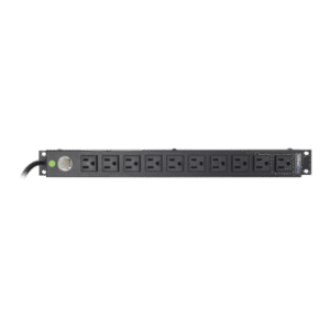 Tomacorriente Horizontal (PDU) de 10 Contactos (NEMA 5-15R) Rack 19" 1UR. Voltaje Entrada/Salida: 120Vca/15A