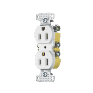 Contacto Duplex 15A 125V/ 2 Polos 3 Hilos/ Nema 5-15R/ Color Blanco.