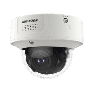 Domo IP 4 Megapixel / Lente Mot. 2.8 a 12 mm / 40 mts IR EXIR / IK10 / IP67 / H.265+ / WDR 140 dB / Captura Facial / DeepinView / Búsqueda por Atributos / 2 Micrófonos Integrados / Micro SD