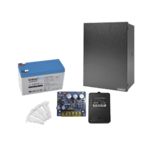 Kit con fuente PLB3 con salida de 12 Vcc a 4 Amper, incluye transformador y batería de 12 V a 7 Amper