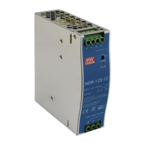 Fuente de poder industrial de 120 W, salida 12 Vcc, entrada 90~264 VCA, para montaje en riel DIN,