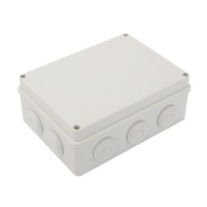 Caja Derivación-Conexión de Plástico (140 X 190 X 76 mm) con 10 Glándulas de Goma. Para Instalaciones Comerciales, Residenciales e Industriales. Incluye Tornillería para su Tapa. Funciona También como Registro.