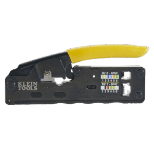 Ponchadora/Pelacables/Cortacables Compacta con Matraca para Conectores  RJ45 y RJ11/RJ12.