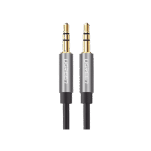 Cable Auxiliar 5 Metros / Conector 3.5mm a 3.5mm / Macho a Macho / Cubierta de TPE / Carcasa de Aluminio / Color Negro