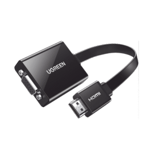Adaptador HDMI a VGA / Resolución 1080P / Audio 3.5mm / Con Puerto Micro USB para Alimentación / Plug &  Play / No Requiere Controlador / ABS / Flexible y Duradero