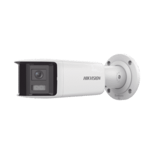 [FlexVu] [ PROTECCIÓN ACTIVA ] Bala IP Panorámica 4 Megapixel / 2 Lentes 2.8 mm (180°) / Imagen a Color 24/7 (ColorVu) / PoE / WDR 130° / IP67 / ACUSENSE / Luz Estroboscópica y Alarma Audible / 40 mts Luz Blanca / Micro SD