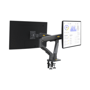 Montaje de Escritorio articulado para 2 monitores de 27-34" /  Soporta hasta 16 kg  por brazo/ Vesa 75 x 75 / 100 x 100 / Acero / Giro: 360°