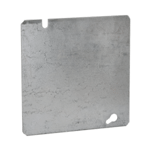 Tapa Cuadrada Ciega de  Acero Galvanizado de 4 11/16".