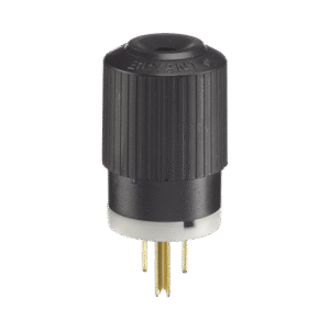 Clavija Negra 15 A 125 V CA 2 Polos 3 Hilos (NEMA 5-15P).