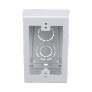 Caja de Pared Superficial, uso Universal con Placas de Pared, Con Cinta Adhesiva, Color Blanco
