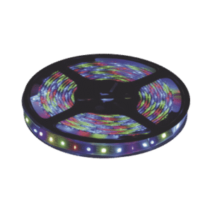 Tira Led Multicolor de 5 m / Uso Exterior / Potencia 22 W / 900 lm/ 12 V CD / Necesario transformador (No incluido).