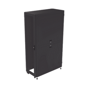 Gabinete Profesional para Telecomunicaciones de 45UR, 1200 mm Profundidad, Incluye 2 Organizadores Verticales de 45 Unidades de Rack, Se envía el Gabinete Armado.