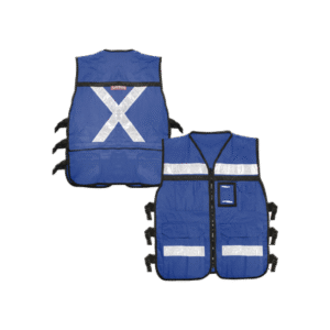 Chaleco Reflejante con 6 Bolsas Externas / 6 Broches ajustables / Talla Grande.