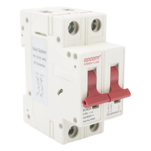 Protección Térmica/ Interruptor 2P, 40 A,  Corriente Directa  800 Vcc para Aplicación Fotovoltaica Montaje Riel DIN