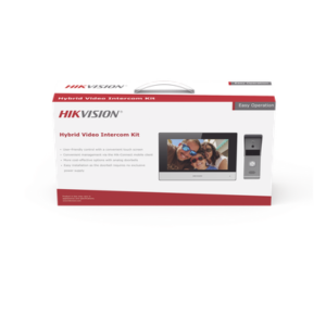 Kit de Videoportero Analógico de Metal / IP a 4 Hilos con Función de Llamada a App Hik-Connect / Monitor se Conecta a Internet por Cable o WiFi y por 4 Hilos al Frente de Calle  IP65 / Expandible a Mas Equipos